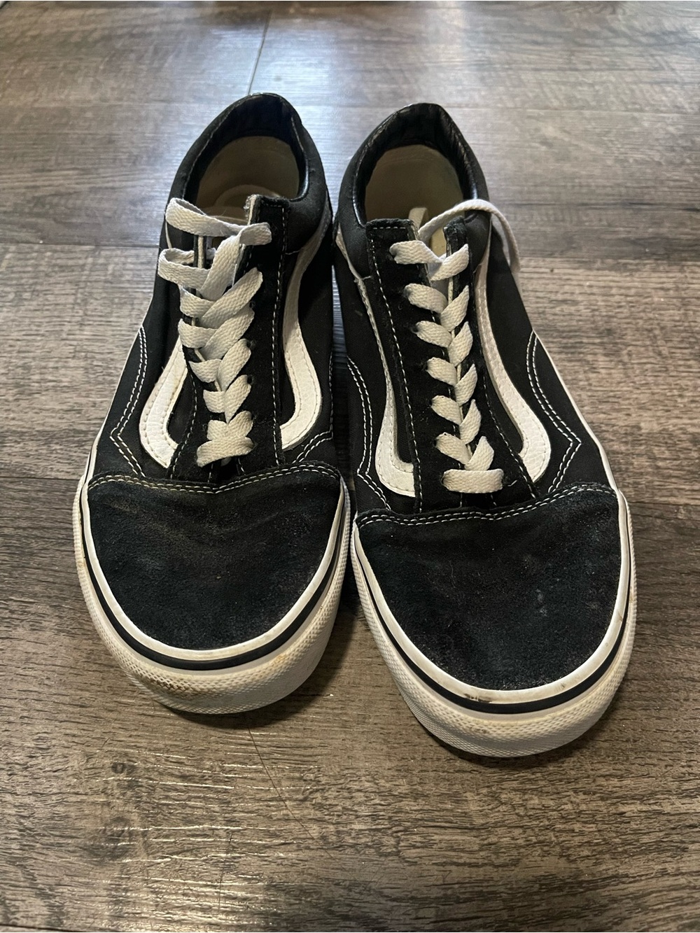 Vans Black and White Old Skool Low Top Sneakers